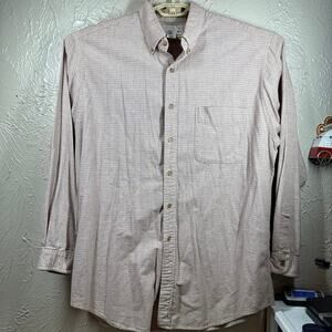 Abercrombie‎ & Fitch Long Sleeve Button Up Cotton Woven Check Mens Size Large